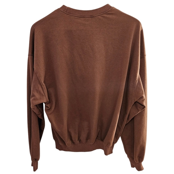 Shein Women Drop Shoulder Slogan Graphic Print Pullover Sweatshirt - Picture 3 of 12